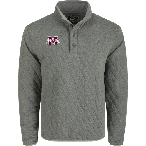 Mississippi State Delta Quilted Quarter Snap Sweatshirt