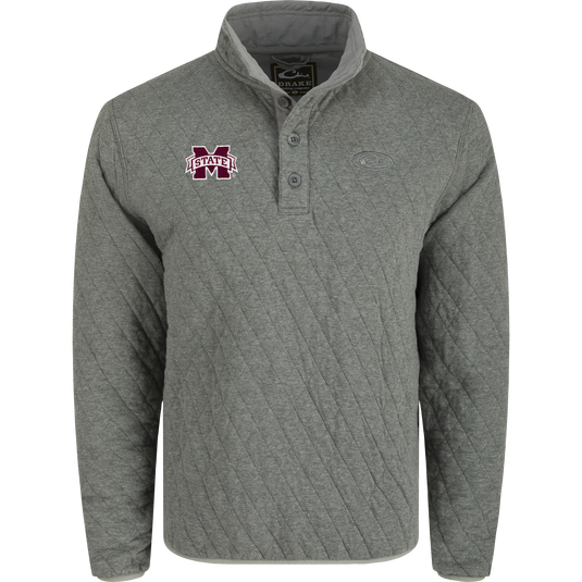 Mississippi State Delta Quilted Quarter Snap Sweatshirt