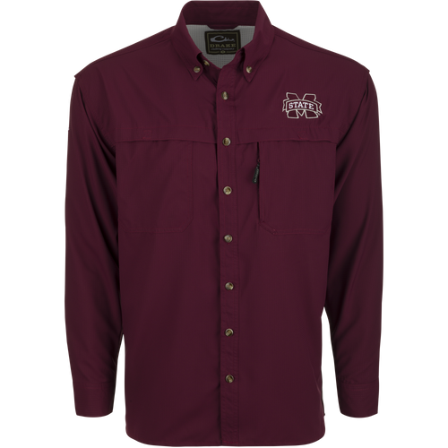 Mississippi State L/S Mesh Back Flyweight Shirt