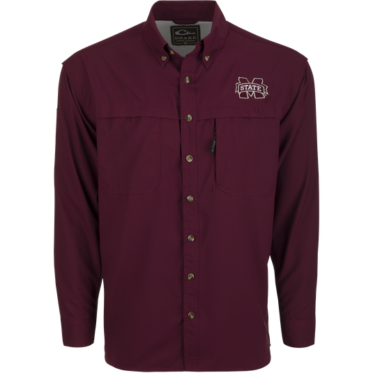 Mississippi State L/S Mesh Back Flyweight Shirt