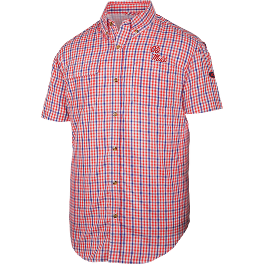 Ole Miss Gingham Plaid Wingshooter's Shirt S/S