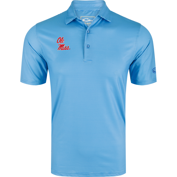 Drake Ole Miss Chalk Stripe Performance Polo Shirt – Drake Waterfowl