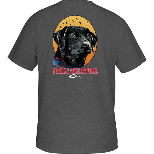Ole Miss Drake Lab T-Shirt with school logo pocket on the front. Lightweight and versatile for any occasion.
