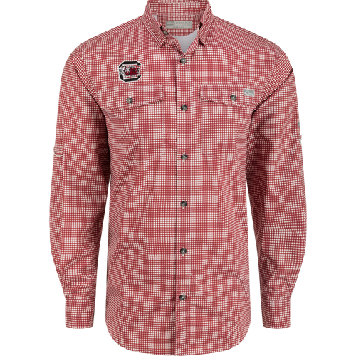 South Carolina Frat Gingham Long Sleeve Shirt