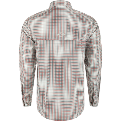 South Carolina Frat Tattersall Long Sleeve Shirt: Classic fit shirt with plaid pattern, hidden button-down collar, and two chest pockets. Lightweight, moisture-wicking fabric with UPF30 sun protection.