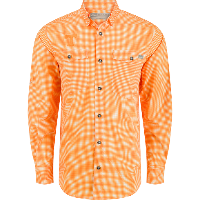 Tennessee Frat Gingham Long Sleeve Shirt