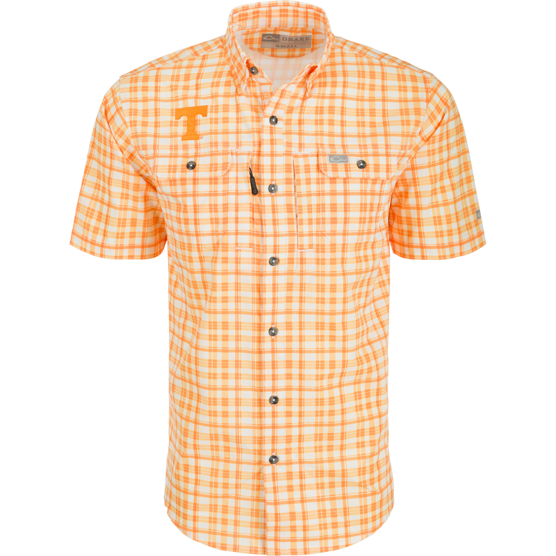 Tennessee Hunter Creek Windowpane Plaid Short Sleeve Shirt