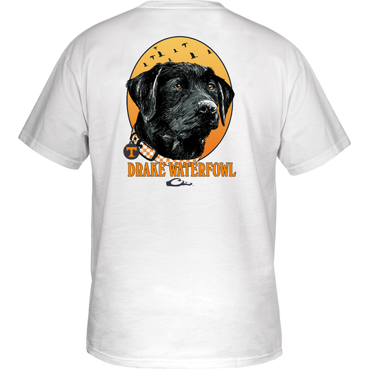 Tennessee Drake Lab T-Shirt featuring a black dog design on the back