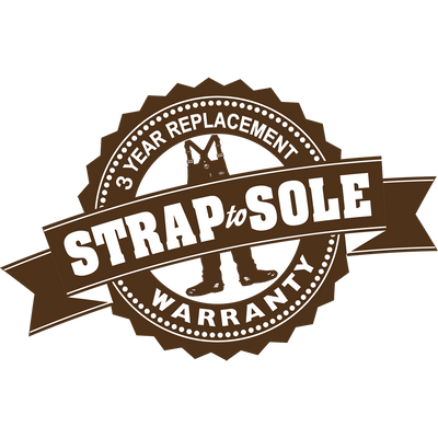 Insulated Guardian Elite Vanguard Breathable Waders: A brown and white logo of the strap to sole 3 year replacement warranty.