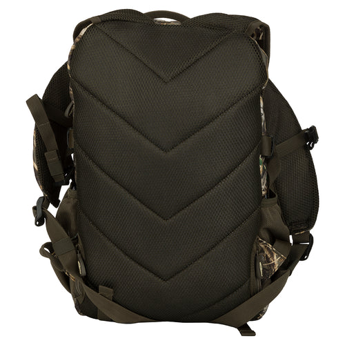 A compact, functional Vertical Zip Daypack with a chevron pattern and camouflage design. Perfect for hunting, travel, or everyday use.