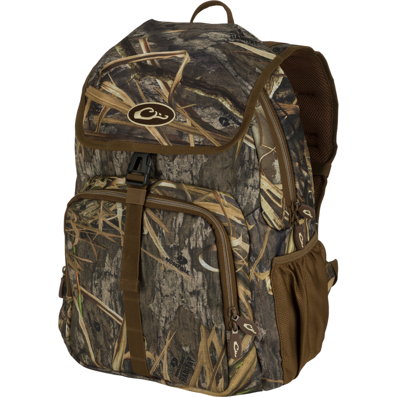 A versatile, multi-purpose Essentials Daypack featuring a camouflage pattern. Ideal for hunting, range, classroom, or field use.