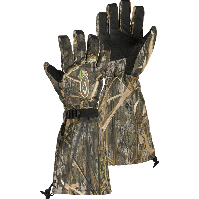 MST Refuge HS GORE-TEX Double Duty Decoy Gloves, a gauntlet-style glove for waterfowl hunters with waterproof/breathable GORE-TEX protection.