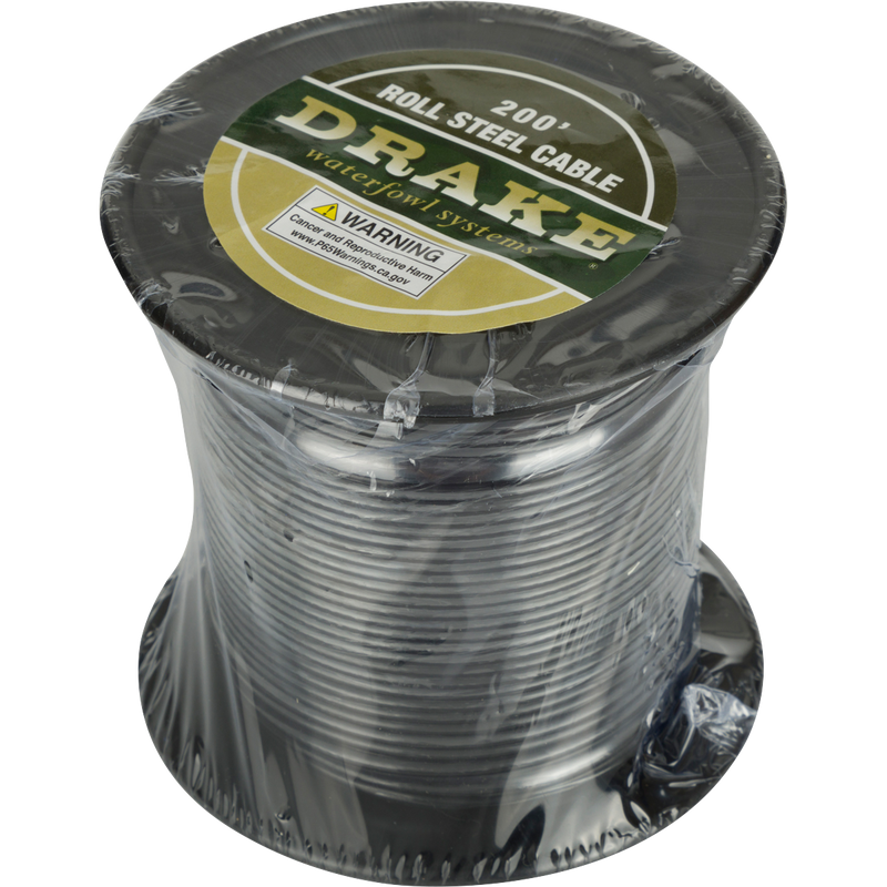 A 200ft roll of plastic-coated steel wire cable, part of the Drake Sale items at Drake Waterfowl store. Final Sale, cannot be returned or exchanged.