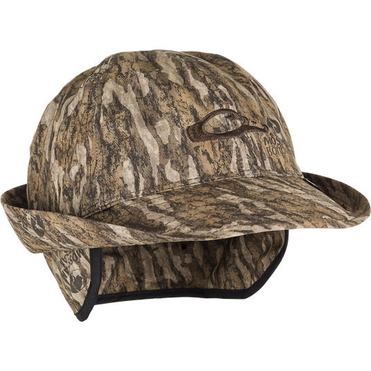 GORE-TEX® Jones Hat - A camouflage cap with a 2" shapeable brim, fold-down ear flaps, and elastic headband. Made with waterproof/breathable technology.