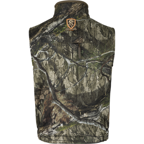 Silencer Vest with Agion Active XL: Camouflage vest with logo, zippered pockets, and scent control technology for successful hunting.