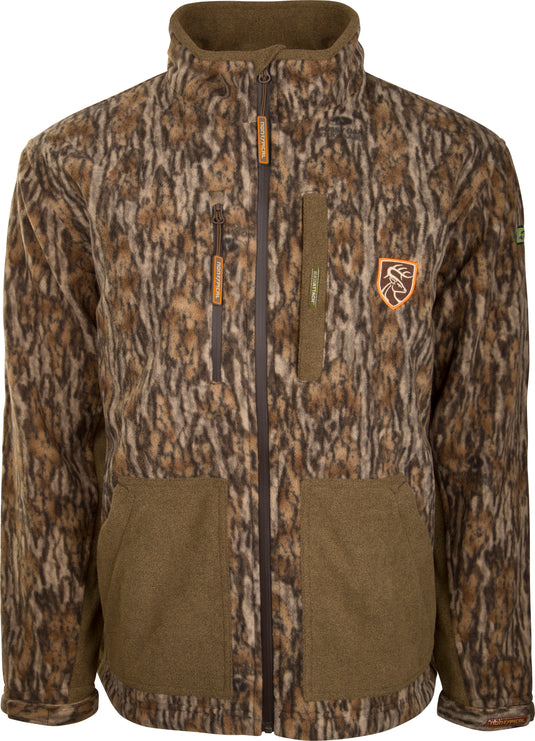 HydroHush Heavyweight Full Zip Jacket with Agion Active XL - A waterproof, windproof fleece jacket designed for big game hunting. Stay warm, dry, and undetected with this highly functional, high-performance jacket.