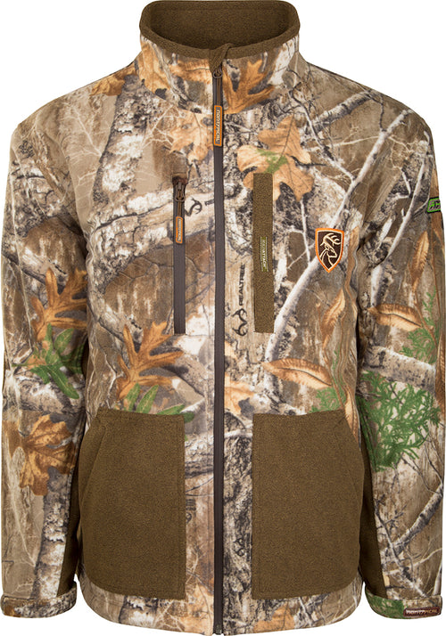 HydroHush Midweight Full Zip Jacket with Agion Active XL - Realtree Edge