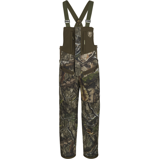 Standstill Windproof Bib with Agion Active XL®. Features include chest pockets, handwarmer pockets, and slash security pockets. Perfect for late-season hunting.