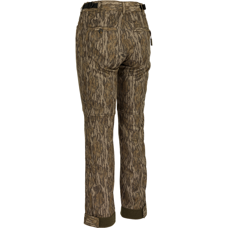 Women's Endurance Jean Cut Pant with Agion Active XL, a pair of camouflage pants with front and rear pockets, adjustable waist, and fleece lining.