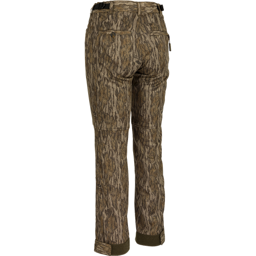 Women's Endurance Jean Cut Pant with Agion Active XL, a pair of camouflage pants with front and rear pockets, adjustable waist, and fleece lining.