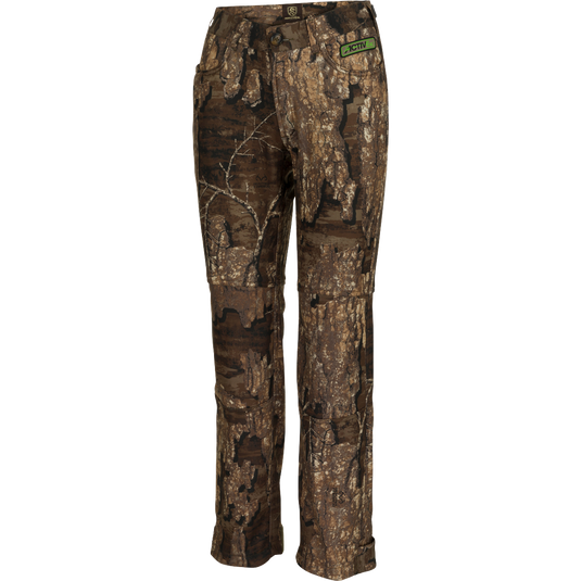 A pair of Women's Endurance Jean Cut Pants with Agion Active XL scent control technology.