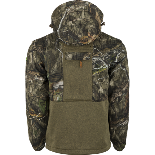 A mid-weight jacket with hood, perfect for hunters. Features scent control technology, multiple pockets, and removable fleece mask and hood.