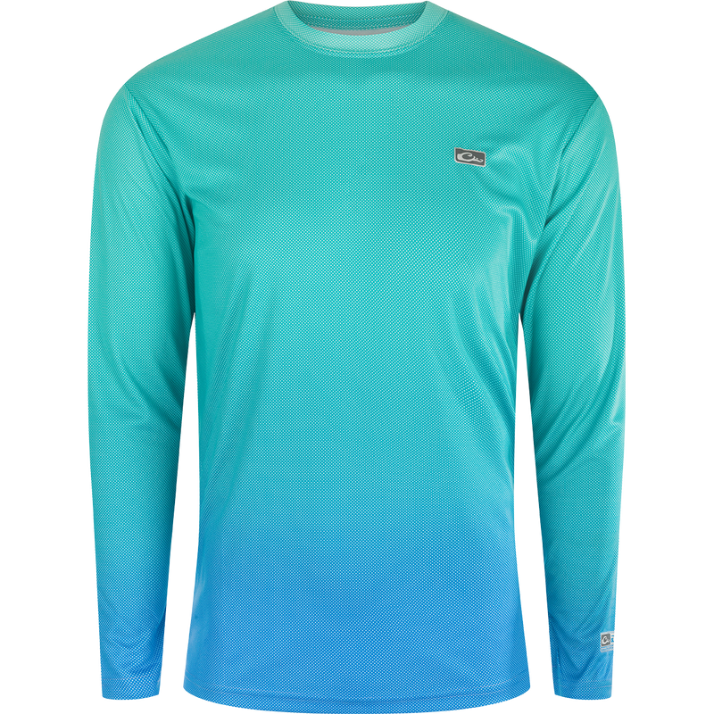 Performance Ombre Dot Long Sleeve Crew