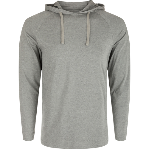 A lightweight, buttery soft Bamboo Long Sleeve Hoodie with a drawstring hood. Made from a bamboo blend fabric that is breathable, durable, and moisture-wicking. Perfect for active or casual wear.
