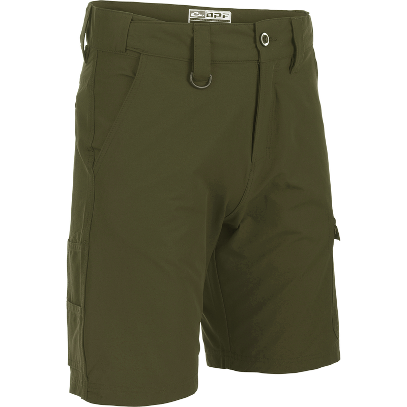 A close-up of the Performance Hybrid Fishing Short 9