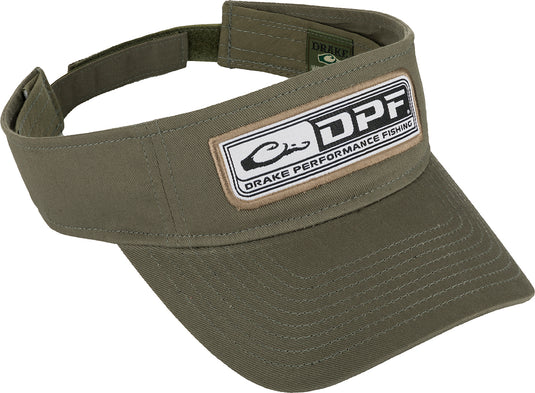 A low-profile visor with the Drake Fishing logo on the front. Made of 100% cotton twill with a pre-curved bill and hook & loop closure for proper fit adjustment. Perfect for maximum comfort when the heat is too much for a regular cap out on the water. Use with the Shield 4™ DPF Hoodlum Sun Shirt. One size fits most.