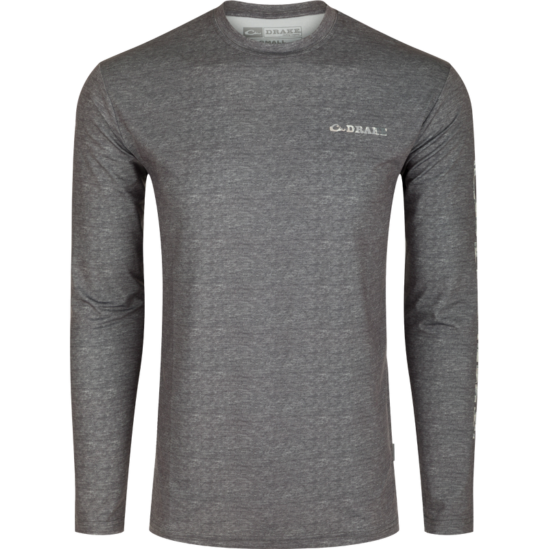 A lightweight, moisture-wicking Performance Crew shirt with UPF 50 sun protection. Perfect for outdoor activities.