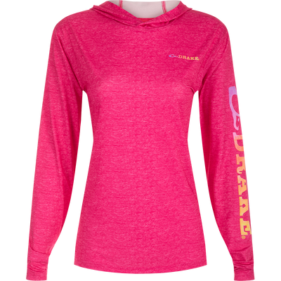 Women's Performance Hoodie Heather: A versatile garment from the Drake Performance Hoodie collection. Lightweight and breathable, with cooling, moisture-wicking, and quick-drying features. Perfect for outdoor adventures.