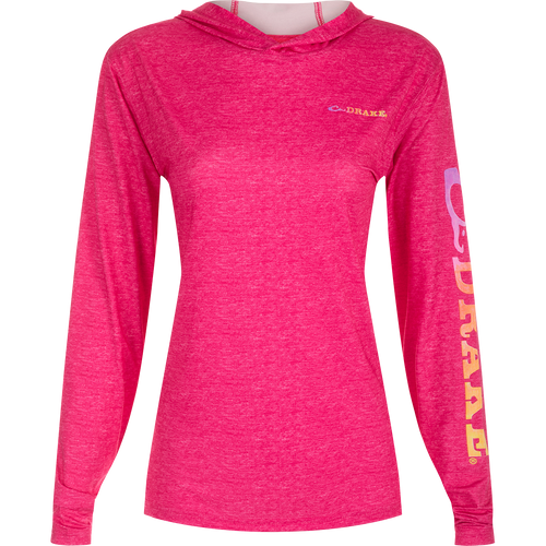Women's Performance Hoodie Heather: A versatile garment from the Drake Performance Hoodie collection. Lightweight and breathable, with cooling, moisture-wicking, and quick-drying features. Perfect for outdoor adventures.