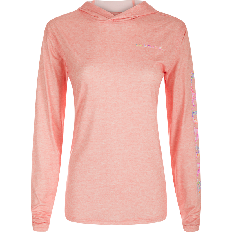 Women's Performance Hoodie Heather: A versatile, lightweight shirt with cooling, moisture-wicking, and quick-drying features. Perfect for outdoor adventures.