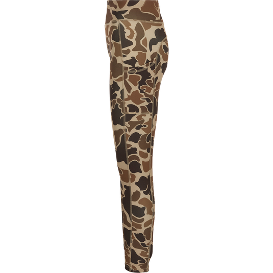 Lolë Women's Active Leggings Black Camo print Size XL