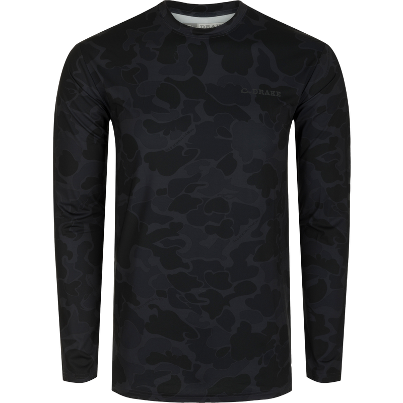 Youth Performance Crew L/S: A camouflage shirt with exceptional functionality. Built-In Cooling, Moisture Wicking, Breathable Stretch, and Quick Drying. Lightweight with UPF 50 for ultimate sun protection.