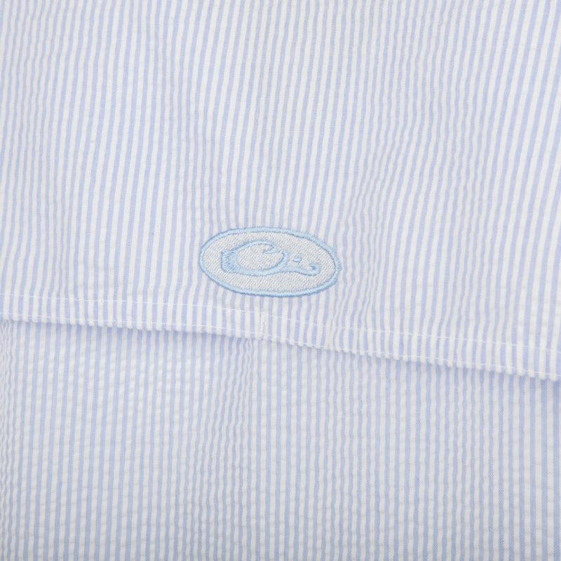 Seersucker Wingshooter's Shirt - StayCool™ fabric shirt with front and back vents, button-down collar, and multiple pockets. Perfect for spring and summer outings.
