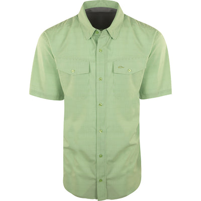 A lightweight, wrinkle-resistant Traveler's Check Shirt S/S with moisture-wicking fabric and 2 chest pockets. Ideal for the man on the go.