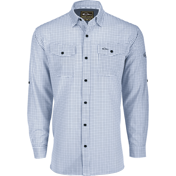Traveler's Mini Grid Stretch Shirt by Drake – Drake Waterfowl