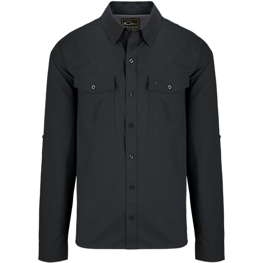 long tail mens dress shirts Non-Iron Cotton Dot Dress Shirt - Blue