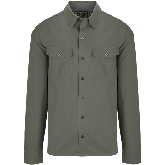 Drake Waterfowl Travelers Dobby Long Sleeve Shirt Drake Waterfowl Travelers Dobby Long Sleeve Shirt