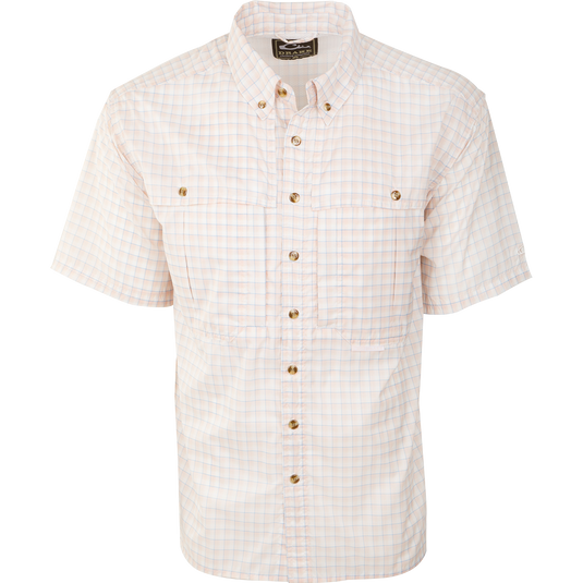 FeatherLite Plaid Wingshooter's Shirt S/S: A lightweight, breathable shirt with a button-down collar and vented back for hot summer days.