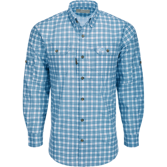 Light blue online check shirt