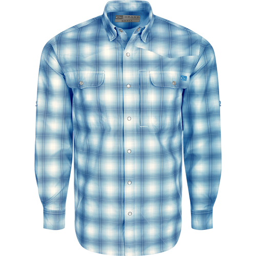 Cinco Ranch Western Plaid Button-Down Long Sleeve Shirt Cinco Ranch Western Plaid Button-Down Long Sleeve Shirt