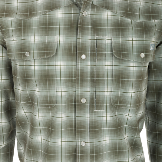 Cinco Ranch Western Fall Plaid Button-Down Long Sleeve Shirt Cinco Ranch Western Fall Plaid Button-Down Long Sleeve Shirt