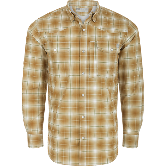 Cinco Ranch Western Fall Plaid Button-Down Long Sleeve Shirt Cinco Ranch Western Fall Plaid Button-Down Long Sleeve Shirt