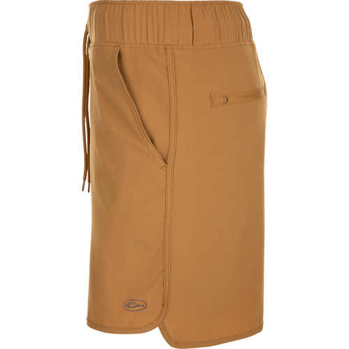 A brown Commando Lined Volley Short 7