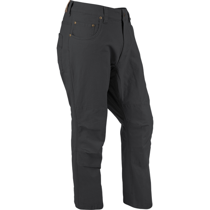 A pair of classic five-pocket Stretch Canvas Pants with built-in stretch for ease of movement and reinforced back leg cuffs for durability.