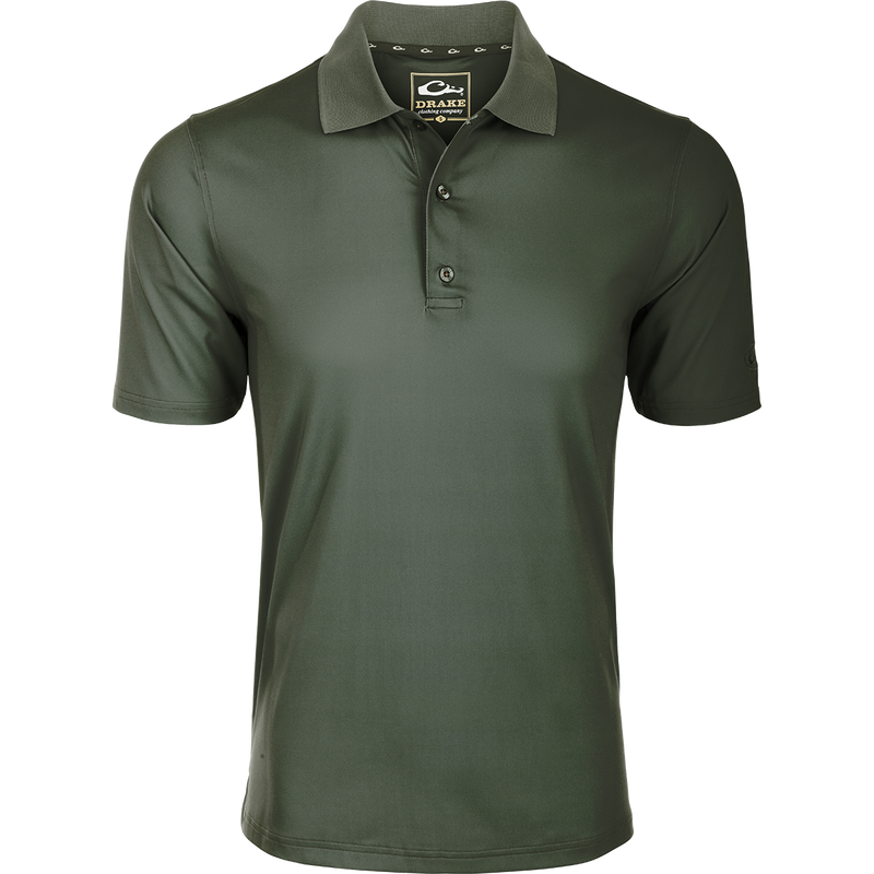 Performance Stretch Polo S/S: A comfortable, moisture-wicking shirt with 4-way stretch, open sleeves, and a split tail hem. Perfect for any occasion.