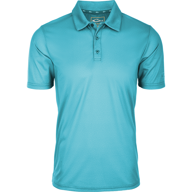 Heather Polo S/S: Timeless silhouette with textured fabric, built-in stretch, and moisture-wicking for comfort and style.